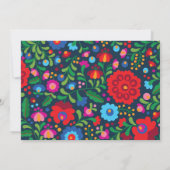 Invitation Dîner de répétition bleu de la marine mexicaine (Dos)