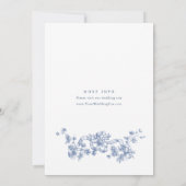 Invitation Dîner de répétition bleu Dusty Ornate de Victoria (Dos)