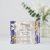 Invitation Dîner de répétition bleu et jaune (Debout devant)