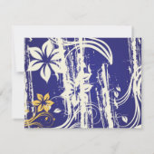 Invitation Dîner de répétition bleu et jaune (Dos)