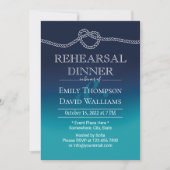 Invitation Dîner de répétition bleu Knot Aqua (Devant)