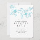 Invitation Dîner de répétition bleu pâle de la Branche de Mag (Devant)