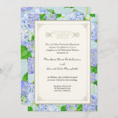 Invitation Dîner de répétition - Blue Hydrangea Lace Floral (Devant / Derrière)