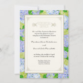 Invitation Dîner de répétition - Blue Hydrangea Lace Floral (Devant)