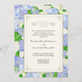 Invitation Dîner de répétition - Blue Hydrangea Lace Floral (Devant / Derrière)