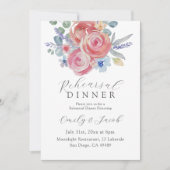 Invitation Dîner de répétition Boho Blush Rose  (Devant)