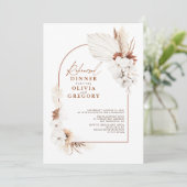 Invitation Dîner de répétition Boho en terre cuite (Debout devant)