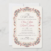 Invitation Dîner de répétition botanique de luxe Floral Paisl (Devant)