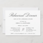 Invitation Dîner de répétition botanique élégant classique (Devant)