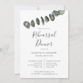 Invitation Dîner de répétition botanique Eucalyptus (Devant)