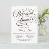 Invitation Dîner de répétition Brown Mocha Mousse (Debout devant)