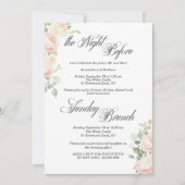 Invitation Dîner de Répétition & Brunch du Dimanche aux Roses (Devant)