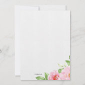 Invitation Dîner de répétition Camellia (Dos)