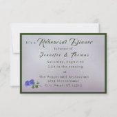 Invitation Dîner de répétition catholique Misty Mauve & Green (Devant)