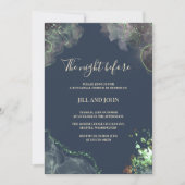 Invitation Dîner de répétition céleste vert mariage (Devant)