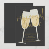 Invitation Dîner de répétition Champagne (Devant / Derrière)