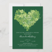 Invitation Dîner de répétition Chanceux en amour Cœur de trèf (Devant)