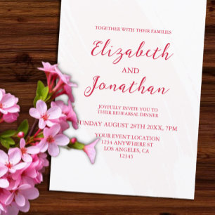 Invitation Dîner de répétition Cherry Red