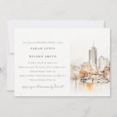 Invitation Dîner de répétition Chic Atlanta Georgia Landscape (Devant)