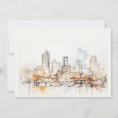 Invitation Dîner de répétition Chic Atlanta Georgia Landscape (Dos)