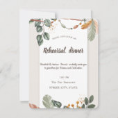 Invitation Dîner De Répétition Chic Boho (Devant)