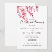 Invitation Dîner de répétition chic Feuille (Devant / Derrière)