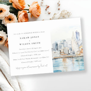 Invitation Dîner de répétition chic paysage de San Francisco