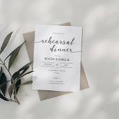 Invitation Dîner de répétition classique