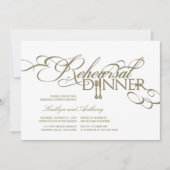 Invitation Dîner de répétition Classique Défilés de mariage I (Devant)