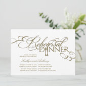 Invitation Dîner de répétition Classique Défilés de mariage I (Debout devant)