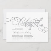 Invitation Dîner de répétition Classique Défilés de mariage I (Devant)