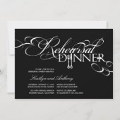 Invitation Dîner de répétition Classique Défilés de mariage I (Devant)