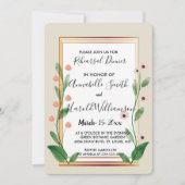 Invitation Dîner de répétition classique et élégant (Devant)