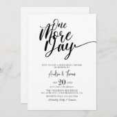 Invitation Dîner de répétition classique et élégant (Devant / Derrière)