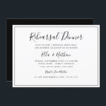 Invitation Dîner de répétition classique noir blanc Mariage<br><div class="desc">Plus Élégante Répétition de Mariage Invitations dans le Little Bayleigh Store!</div>