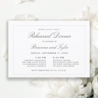 Dîner de répétition classique simple Élégance Mari