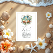 Invitation Dîner de répétition Coastal Chic Seashell