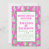 Invitation Dîner de répétition Coastal Rose Seashell Invitati (Devant)