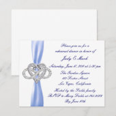 Invitation Dîner de répétition Coeur Infinité Bleue Invitatio (Devant / Derrière)