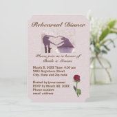 Invitation Dîner de répétition Coeur Silhouette Couple (Debout devant)