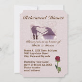 Invitation Dîner de répétition Coeur Silhouette Couple (Devant)