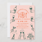 Invitation Dîner de répétition contemporaine de peinture à ma (Devant)