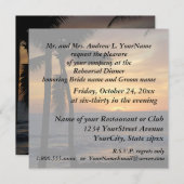 Invitation Dîner de répétition Coucher de soleil romantique s (Devant / Derrière)