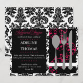 Invitation Dîner de répétition Damas :Invitation (Devant / Derrière)