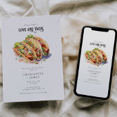 Invitation Dîner de répétition d'Amour Moderne et Tacos