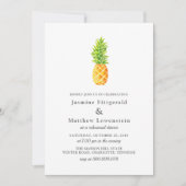 Invitation Dîner de répétition d'ananas aquarelle (Devant)