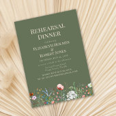 Invitation Dîner de répétition dans une prairie de fleurs sau