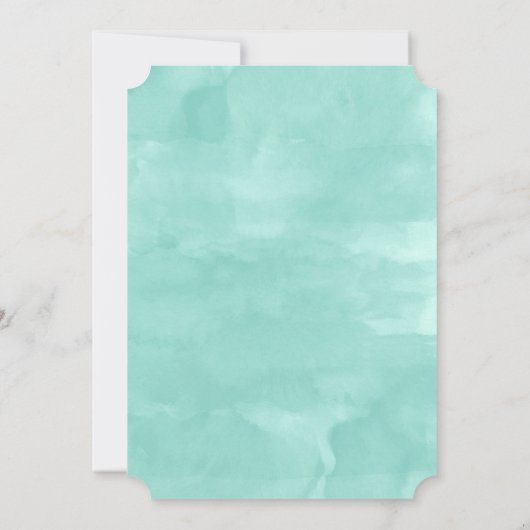 Invitation Dîner de répétition d'aqua vert moderne (Dos)