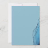 Invitation Dîner de répétition d'aquamarine bleu marine (Dos)