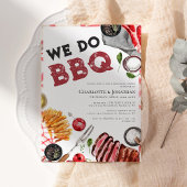 Invitation Dîner de répétition d'aquarelle BBQ